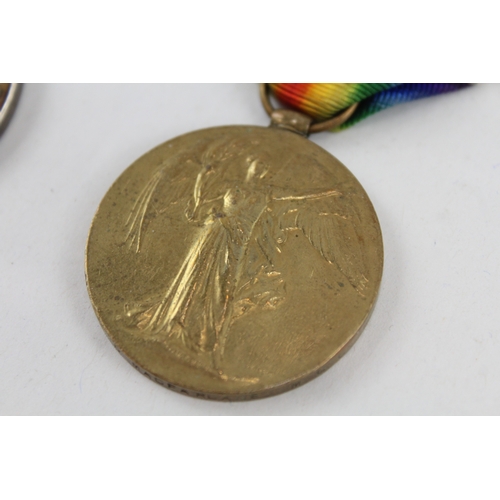 395 - WW1 Medal Pair 60508 Pte D. Macfarlane MGC x 2