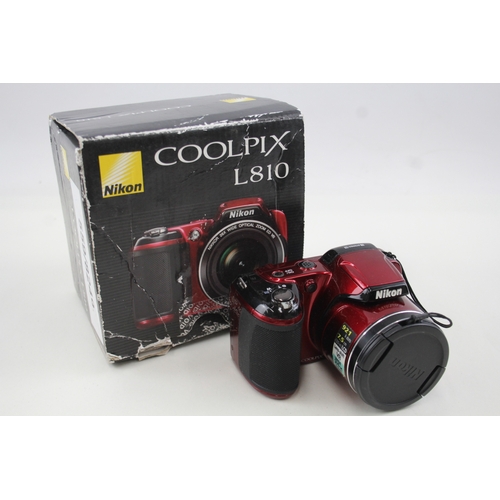 439 - Nikon Coolpix L810 Digital Bridge Camera Working w/ Nikkor Zoom Lens