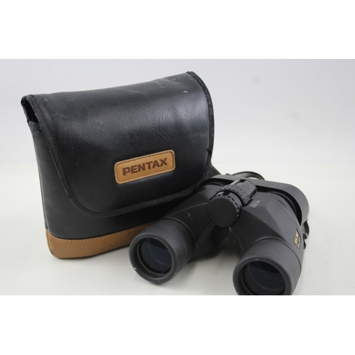 440 - Pentax 8x40 PCF V Rubber-Coated Binoculars Working w/ Original Case