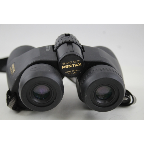 440 - Pentax 8x40 PCF V Rubber-Coated Binoculars Working w/ Original Case