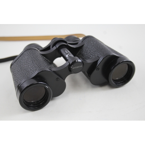 442 - Carl Zeiss Jena Deltrintem 8x30 Q1 Binoculars Working w/ Original Case