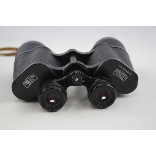 443 - Carl Zeiss Jena Jenoptem Multi-Coated 10x50w Binoculars Working w/ Original Case