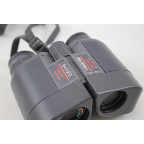 448 - Samsung B-725II & Olympus PC I Compact Binoculars Working w/ Original Cases x 2