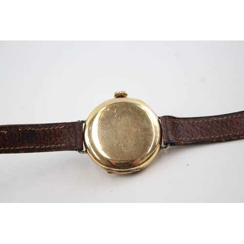 458 - Men's Vintage Rolled Gold Trench Watch Hand-Wind WATCH RUNS