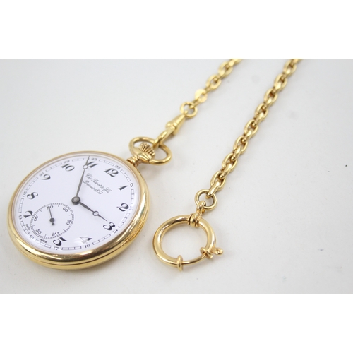 460 - Vintage Tissot Gold Tone Omega Movement Pocket Watch Hand-Wind WATCH RUNS