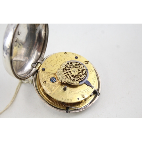 465 - Vintage 925 Silver Edward Manley Regulator Pocket Watch Key-Wind SPARE & REPAIRS