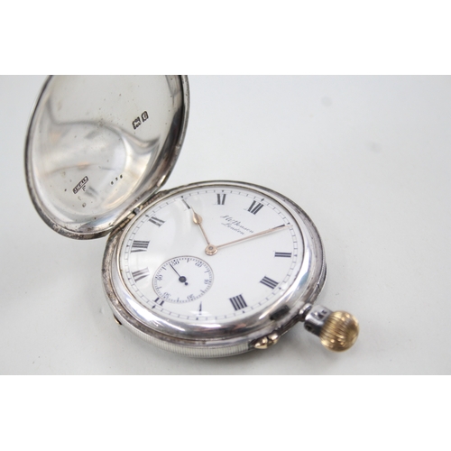 470 - Vintage Sterling Silver JW Benson Pocket Watch Hand-Wind SPARES & REPAIRS