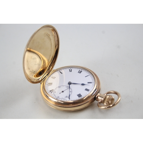 478 - Vintage Rolex Rolled Gold Full Hunter Pocket Watch Hand-Wind WATCH RUNS