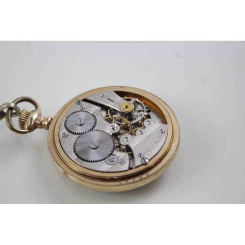 483 - Vintage Admiral Rolled Gold Pocket Watch Hand-Wind WATCH RUNS