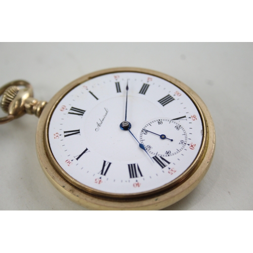 483 - Vintage Admiral Rolled Gold Pocket Watch Hand-Wind WATCH RUNS