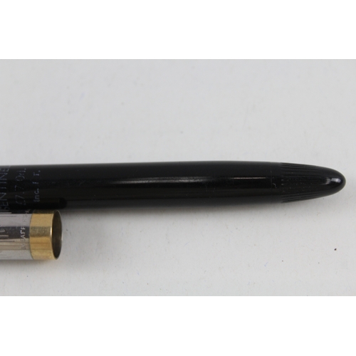 488 - Chalk Marked Vintage Sheaffer Sentinel Black Fountain Pen w/ 14ct Nib WRITING