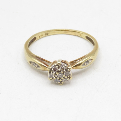 84 - 9ct gold vintage diamond dress ring (1.5g) Size  N