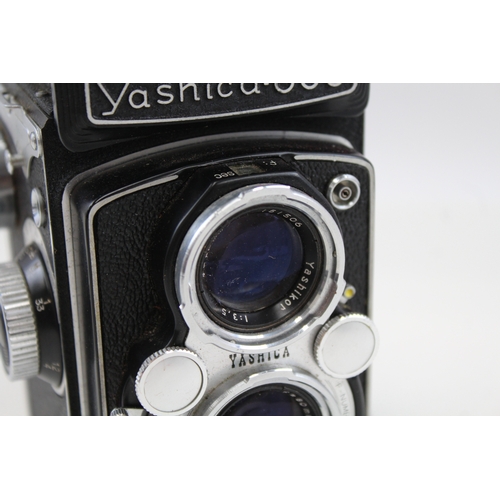 358 - Yashica-635 Medium Format Twin Lens Camera Working w/ 80mm Lens F/3.5 & Case