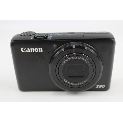 367 - Canon Powershot S90 Digital Compact Camera Working w/ Case