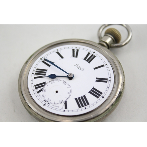 370 - Vintage Limit Railway Pocket Watch Hand-Wind WATCH RUNS Missing Second Hand