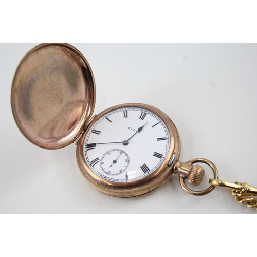 381 - Vintage Elgin Rolled Gold Pocket Watch Hand-Wind WATCH RUNS