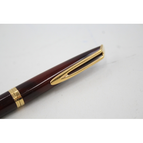 387 - Vintage Waterman C/F Tortoiseshell Effect Lacquer Fountain Pen 18ct Nib WRITING