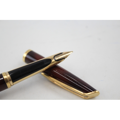 387 - Vintage Waterman C/F Tortoiseshell Effect Lacquer Fountain Pen 18ct Nib WRITING