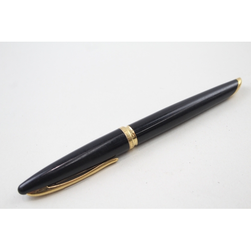 391 - Waterman Carene Black Lacquer Fountain Pen w/ 18ct Gold Nib WRITING