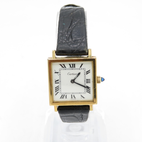 478 - Vintage Cartier Tank Square Watch Hand-Wind WATCH RUNS