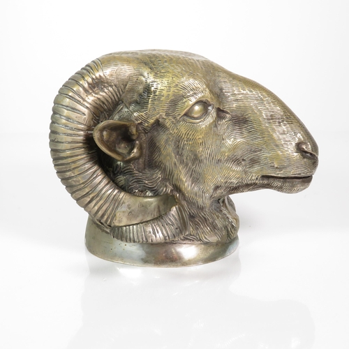 408 - Vintage Brass Rams Head Height: 15cm 2787g