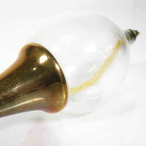 418 - Vintage Brass Gyro Oil Lamps By Ilse D'Ammonsen Nautical Gimbal MCM Denmark x 3