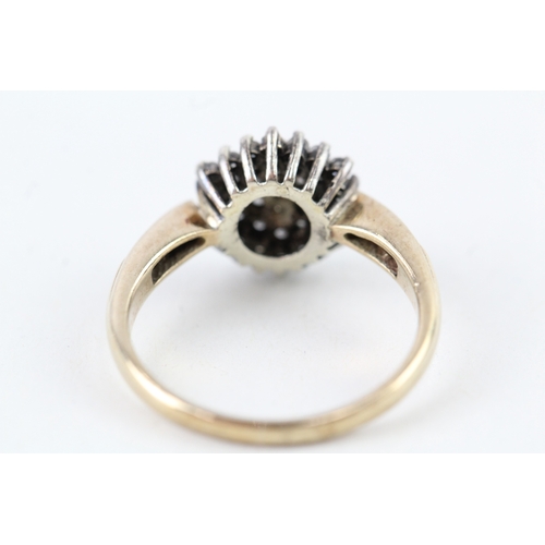 119 - 9ct gold vintage parve set diamond dress ring, total diamond weight: 0.50ct (approximately) (2.8g) S... 