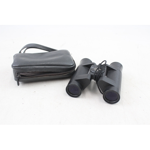 394 - Zeiss 8x20 B West Germany Compact Binoculars Working w/ Case