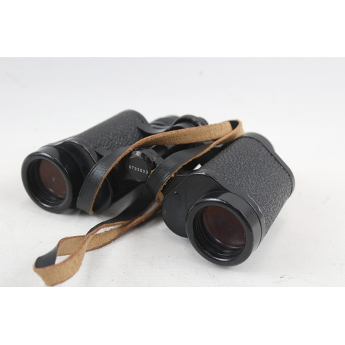 396 - Carl Zeiss Jena Deltrintem Multi-Coated 8x30 Binoculars Working w/ Original Case