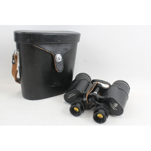 402 - Asahi Pentax 7x50 Field 7.1° Binoculars Working w/ Original Case