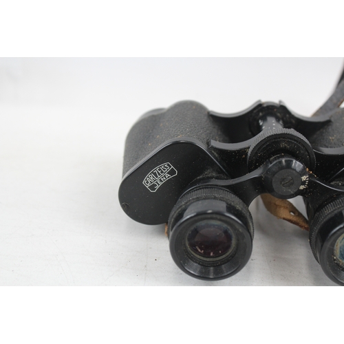 406 - Carl Zeiss Jena Jenoptem Multi-Coated 8x30w Binoculars Working w/ Case