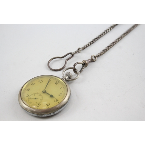 408 - Vintage Air Ministry Military Issued Pocket Watch Hand-Wind WATCH RUNS