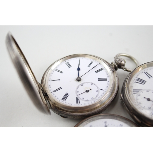 411 - Vintage Mixed Purity Silver Pocket Watches Key-Wind UNTESTED