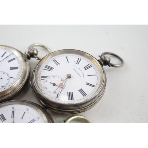 411 - Vintage Mixed Purity Silver Pocket Watches Key-Wind UNTESTED