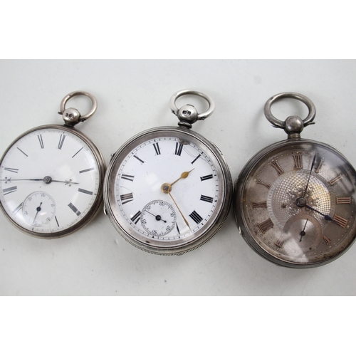 413 - Vintage Mixed Purity Silver Pocket Watches Key-Wind UNTESTED