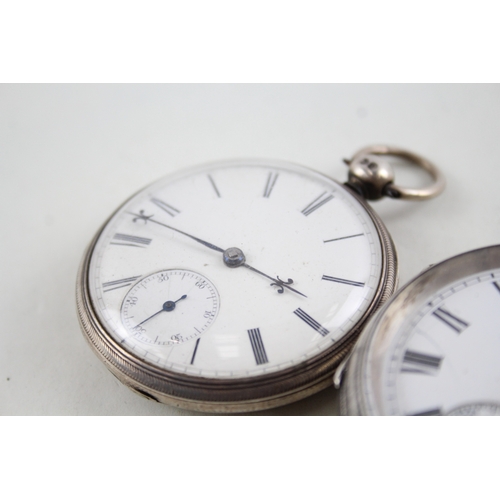 413 - Vintage Mixed Purity Silver Pocket Watches Key-Wind UNTESTED