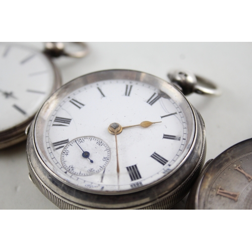 413 - Vintage Mixed Purity Silver Pocket Watches Key-Wind UNTESTED