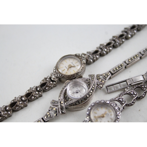 418 - Women's Vintage Silver Watches Hand-Wind Inc. Accurist WATCH RUNS x 4