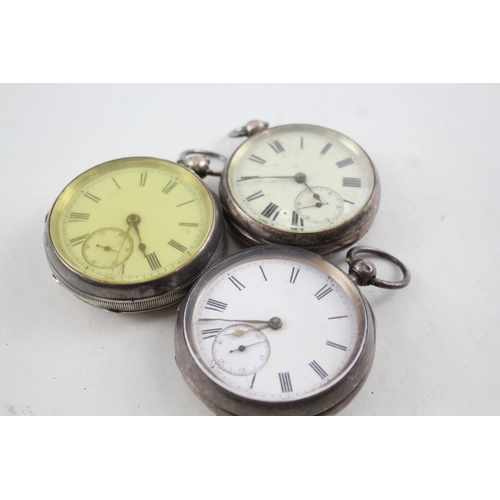 423 - Vintage Mixed Purity Silver Pocket Watches Key-Wind UNTESTED