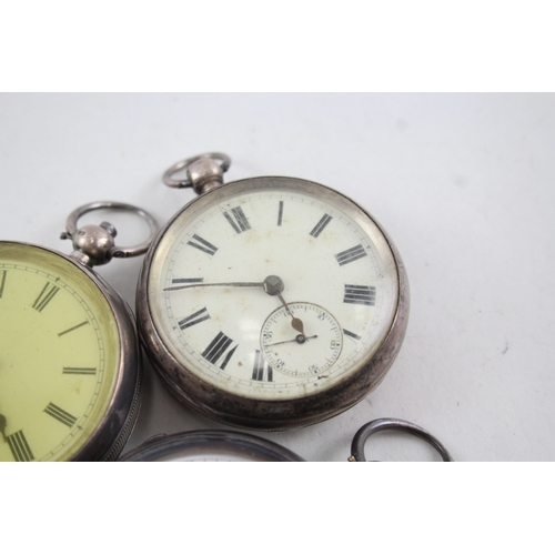 423 - Vintage Mixed Purity Silver Pocket Watches Key-Wind UNTESTED