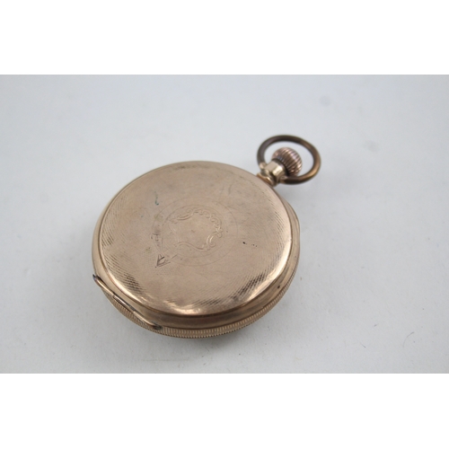 429 - Vintage Waltham Open Face Rolled Gold Pocket Watch Hand-Wind WATCH RUNS