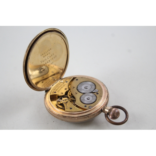 429 - Vintage Waltham Open Face Rolled Gold Pocket Watch Hand-Wind WATCH RUNS