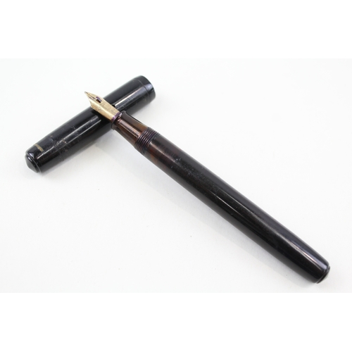 439 - Vintage Pilot Black Cased Fountain Pen w/ 14ct Gold Nib WRITING