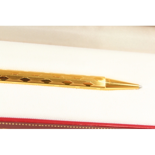 440 - Must De Cartier Gold Plated Ballpoint Pen / Biro WRITING In Original Box B96012