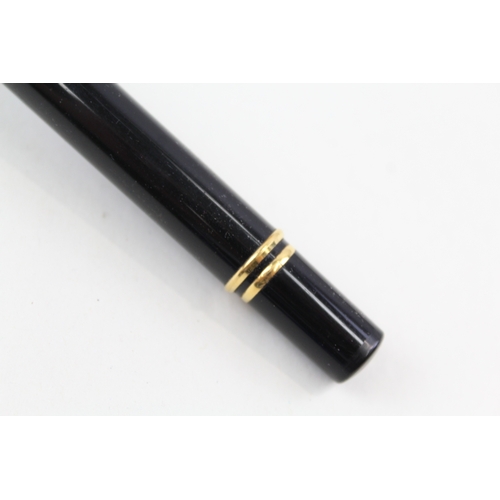 447 - Vintage Waterman Ideal Black Lacquer Fountain Pen w/ 18ct Gold Nib WRITING Boxed