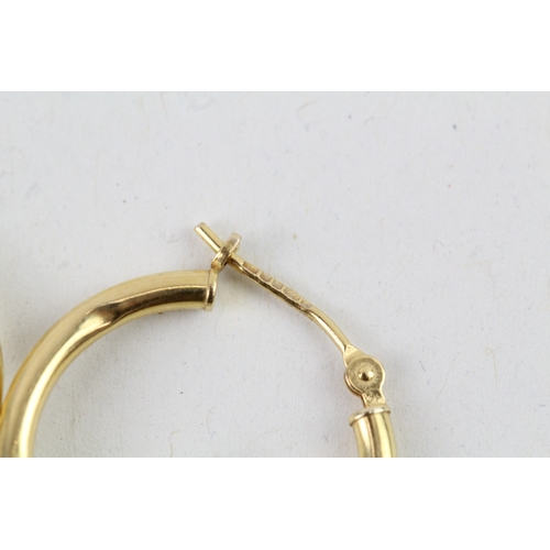 53 - 9ct gold teddy bear hoops (1.3g)