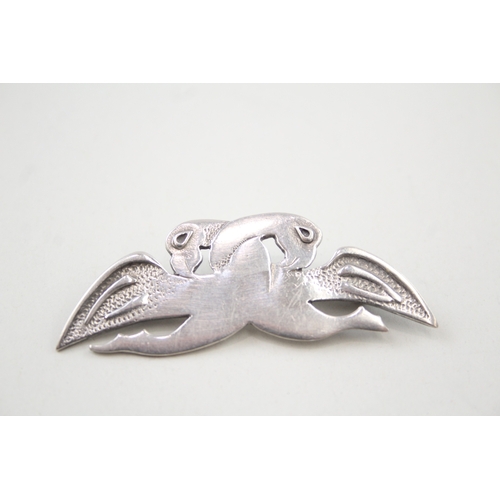 256 - Ola Gorie Entwined Puffin Brooch 10g