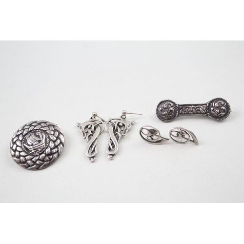 266 - Collection of Sterling Silver Celtic Jewellery inc. Ola Goria, Viking Ship 26g