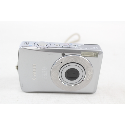 398 - Canon IXUS 65 Digital Compact Camera Working w/ Canon 3x Zoom Lens