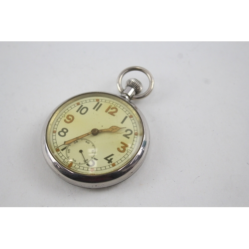 408 - Vintage GSTP Military Issued Pocket Watch Hand-Wind WATCH RUNS